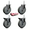 Service Caster 6 Inch Gray Polyurethane Wheel Swivel 58 Inch Threaded Stem Caster Set 2 Brakes SCC SCC-TS20S614-PPUB-58212-2-PLB-2 - alternate 5